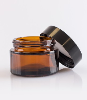 Brown glass jar with lid 30 ml