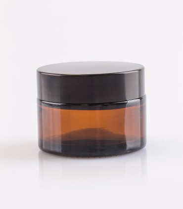 Brown glass jar with lid 30 ml