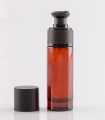 Glass bottle Laura Amber with pump and cap, 30 ml