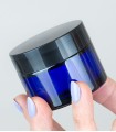 Ele Blue glass jar with lid 50 ml